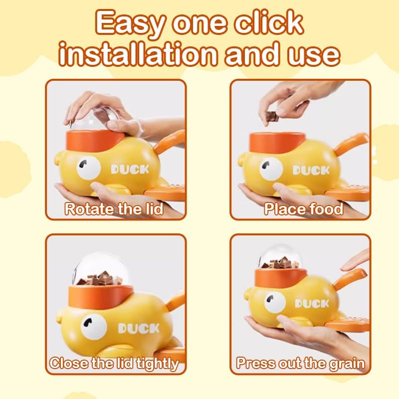 Duck Shaped Dog Treat Dispenser,Interactive Pet Automatic Feeder Toy,Duck Treat Dispenser, Duck Shape Pet Slow Feeder per Gatti Strumento Di Alimentazione Del Cane Tratta, Riduce Il Gonfiore & Anti-In
