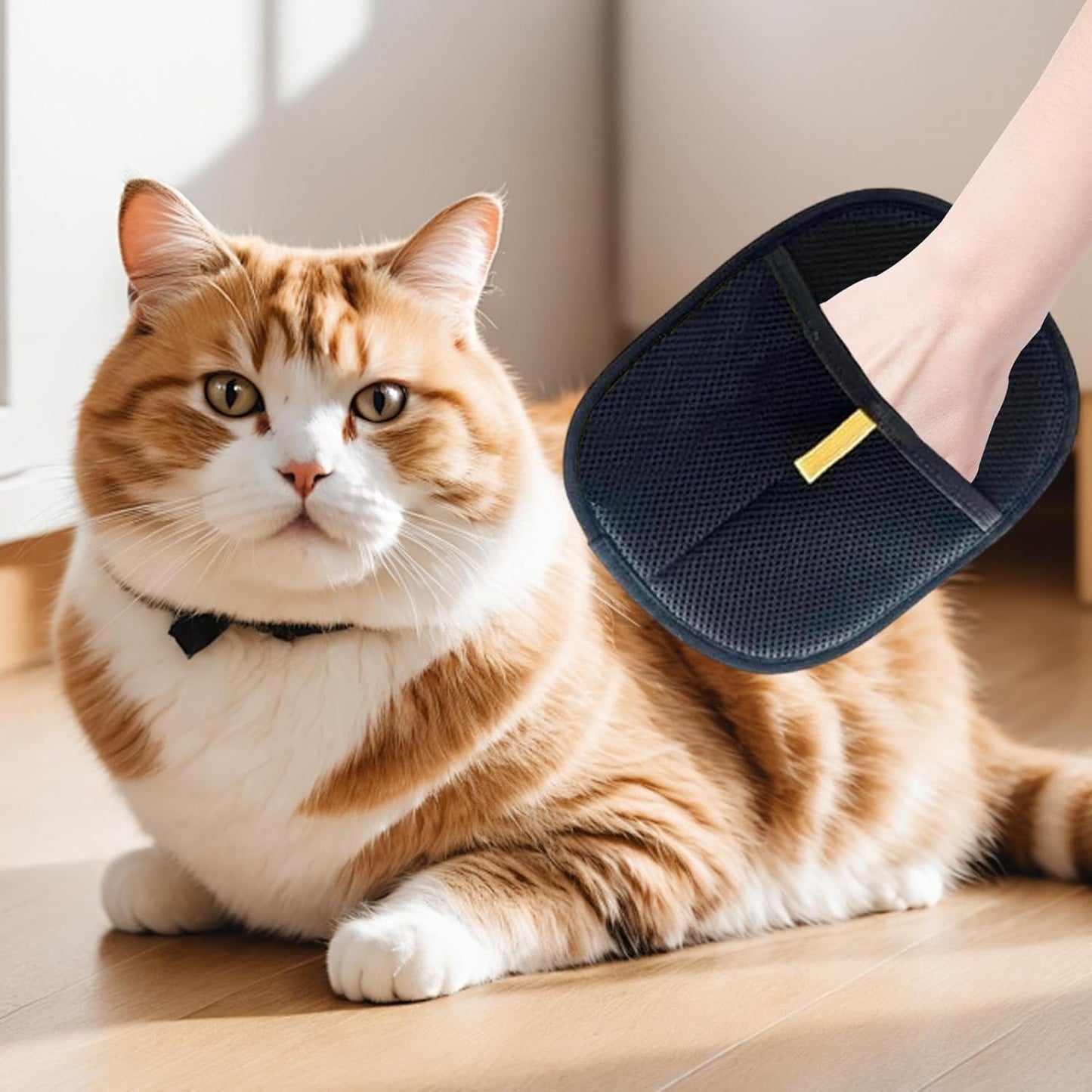 Guanti Elettrostatici per La Rimozione Dei Pelis Di Animali Domestici, Spazzola Togli Peli Animali, Spazzola Peli Cane E Gatto,Guanti per La Toelettatura Dei Gatti Rimuovi E Raccogli Peli Animali