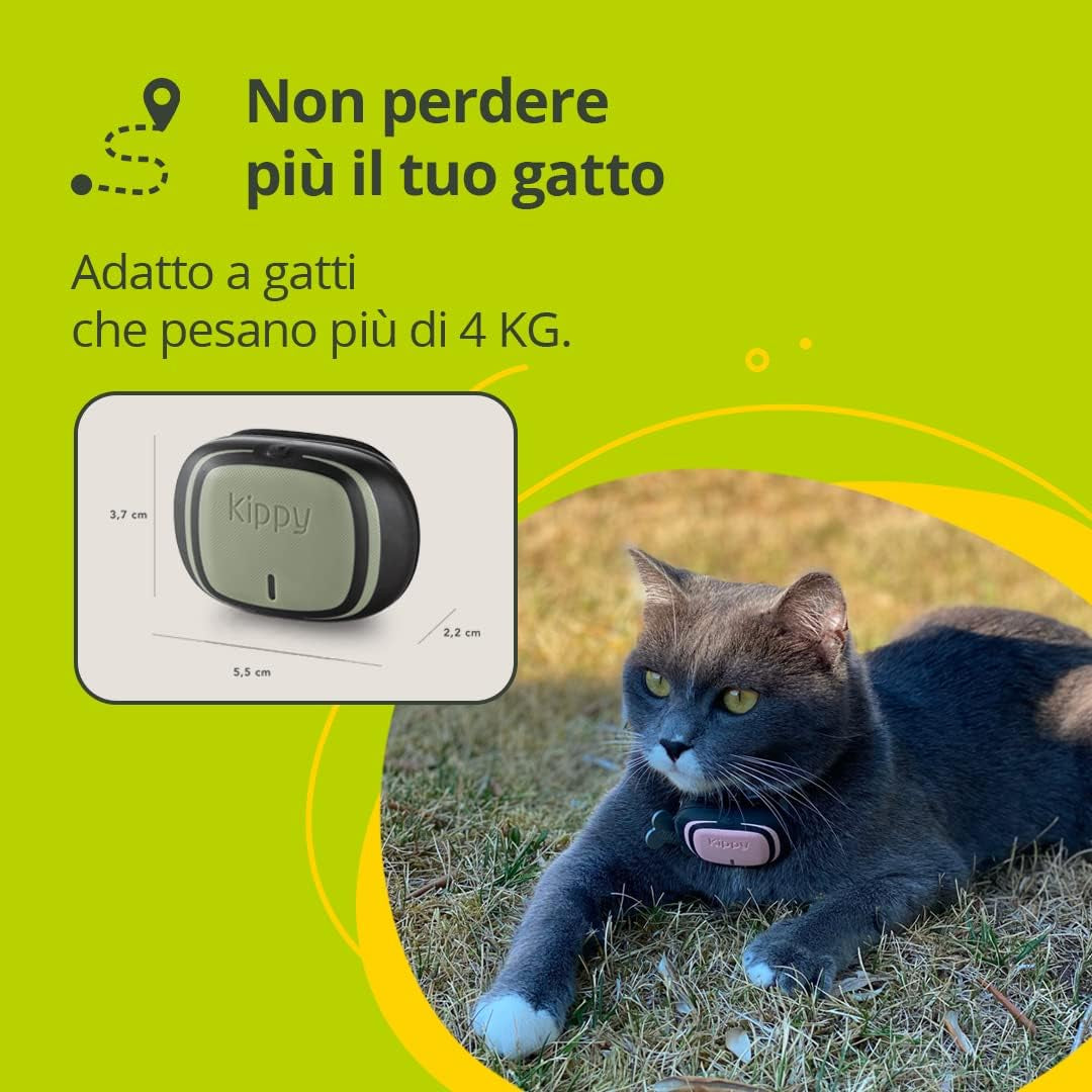 EVO | GPS per Cani - Localizzatore per Cani E Gatti Impermeabile Con GPS per Collare - Tracker Di Attività E Salute Del Tuo Cane, Con Recinto Digitale E Notifiche - Colore Giallo Fluo