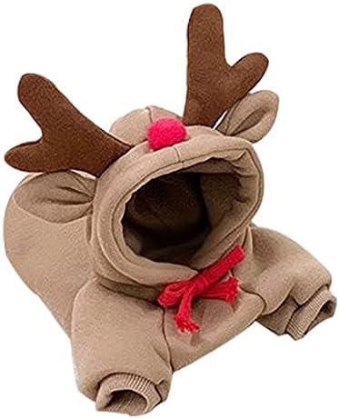 Warm Dog Winter Clothes Cute Fruit Dog Coat Hoodies Fleece Pet Dogs Costume Jacket for French Bulldog Chihuahua Ropa Para Perro(Coffee,M)