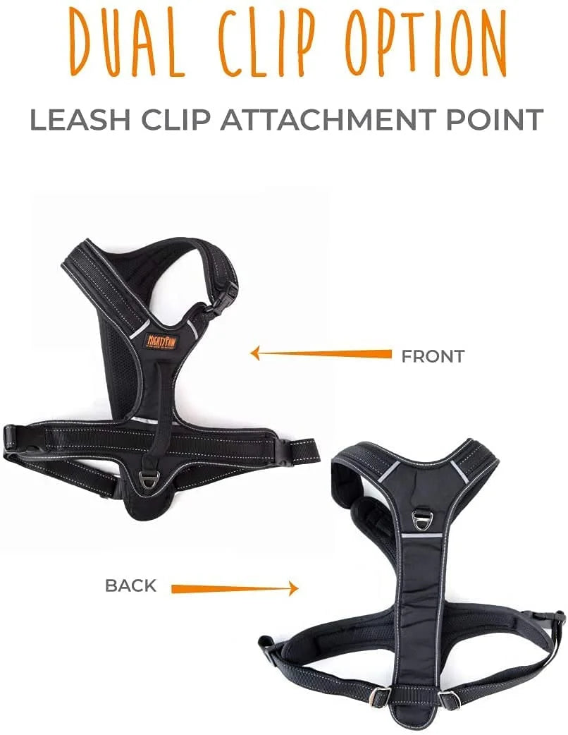 Sport Harness, No-Pull Front Attachment Dog Harness, Neoprene Padded Lining, Reflective Stitching, 2 Leash Attachment Options, Our Sizing Is Unique, Please Measure Your Pets