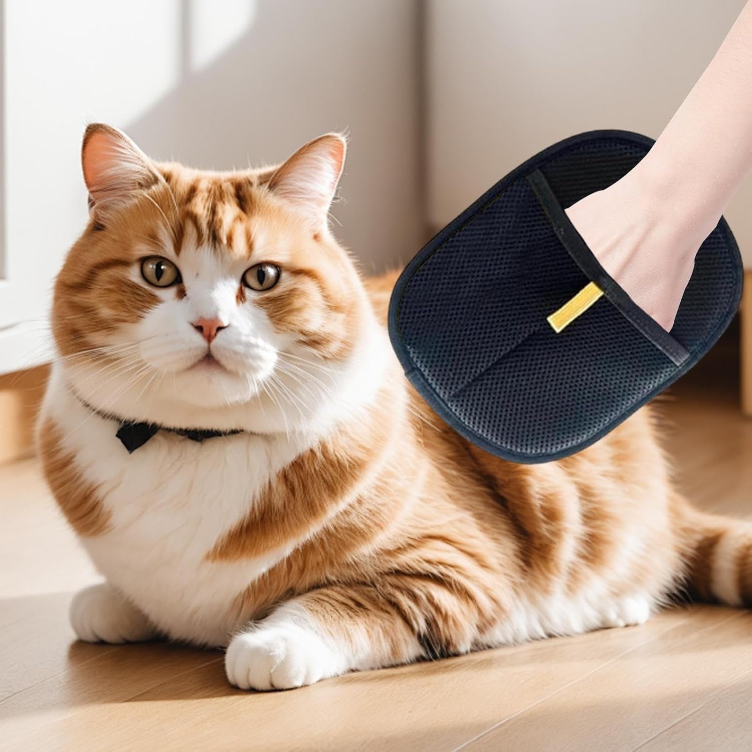 Guanti Elettrostatici per La Rimozione Dei Pelis Di Animali Domestici, Spazzola Togli Peli Animali, Spazzola Peli Cane E Gatto,Guanti per La Toelettatura Dei Gatti Rimuovi E Raccogli Peli Animali