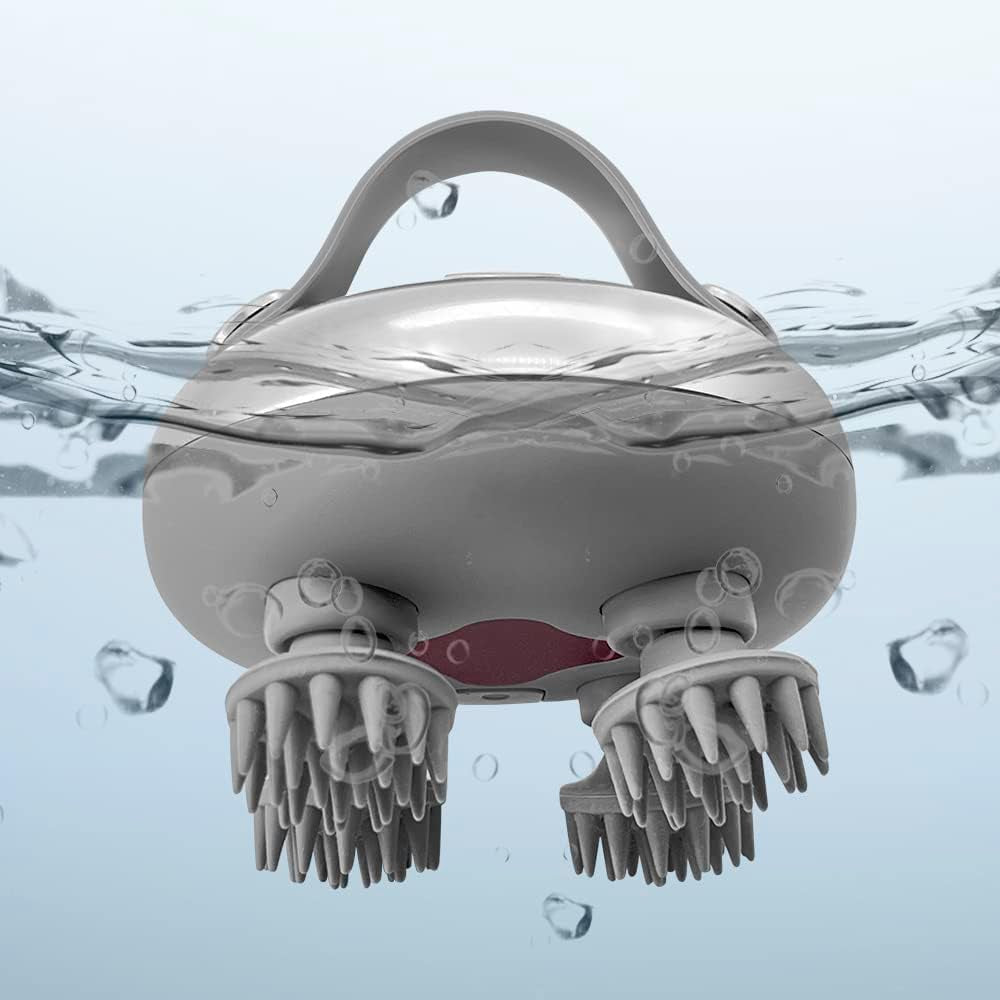 Massaggiatore Del Cuoio Capelluto , Massaggiatore Elettrico per La Testa Con 3 Modalità Di Impastamento, Massaggiatore Portatile per La Testa IPX7 per Il Rilassamento Del Corpo, Regalo