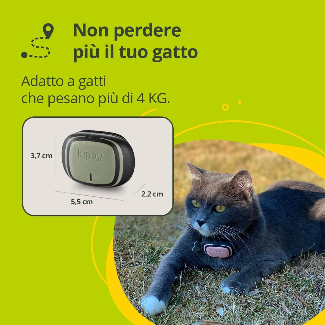 EVO | GPS per Cani - Localizzatore per Cani E Gatti Impermeabile Con GPS per Collare - Tracker Di Attività E Salute Del Tuo Cane, Con Recinto Digitale E Notifiche - Colore Giallo Fluo