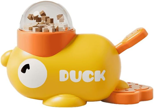 Duck Shaped Dog Treat Dispenser,Interactive Pet Automatic Feeder Toy,Duck Treat Dispenser, Duck Shape Pet Slow Feeder per Gatti Strumento Di Alimentazione Del Cane Tratta, Riduce Il Gonfiore & Anti-In