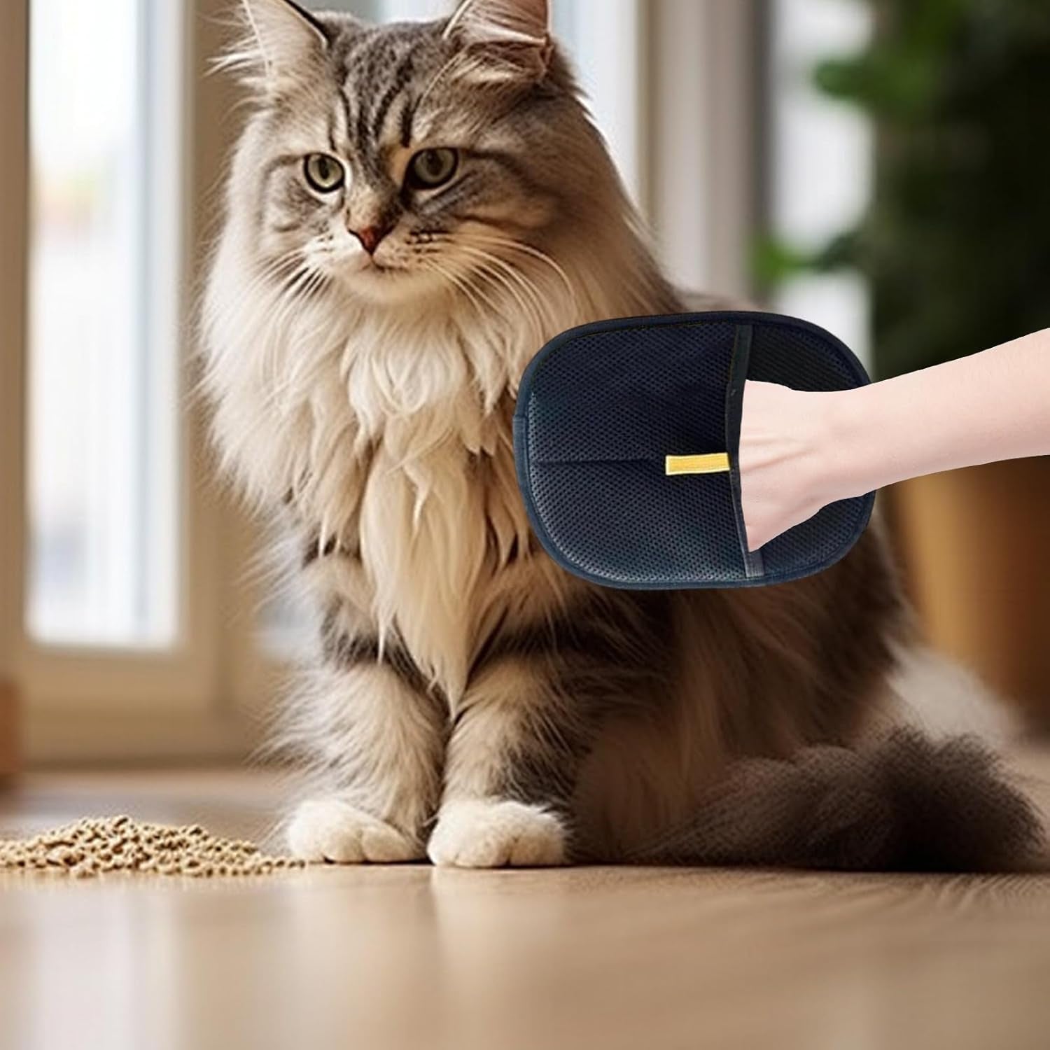Guanti Elettrostatici per La Rimozione Dei Pelis Di Animali Domestici, Spazzola Togli Peli Animali, Spazzola Peli Cane E Gatto,Guanti per La Toelettatura Dei Gatti Rimuovi E Raccogli Peli Animali
