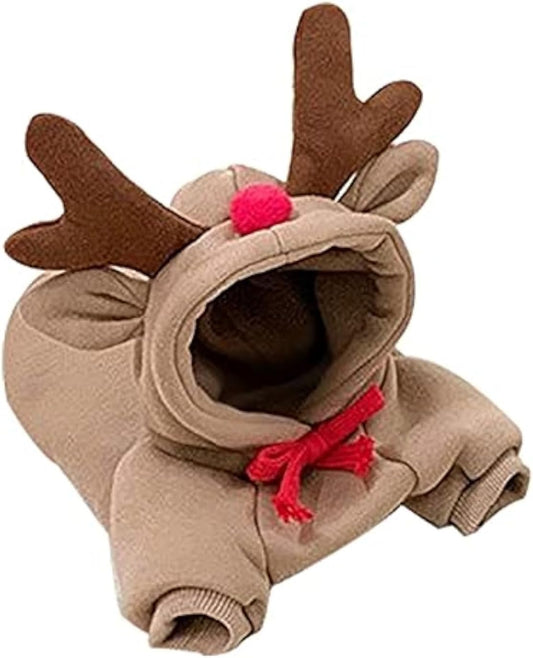 Warm Dog Winter Clothes Cute Fruit Dog Coat Hoodies Fleece Pet Dogs Costume Jacket for French Bulldog Chihuahua Ropa Para Perro(Coffee,M)