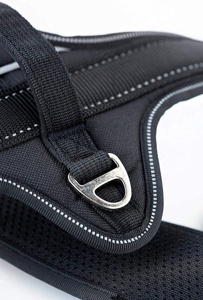 Sport Harness, No-Pull Front Attachment Dog Harness, Neoprene Padded Lining, Reflective Stitching, 2 Leash Attachment Options, Our Sizing Is Unique, Please Measure Your Pets