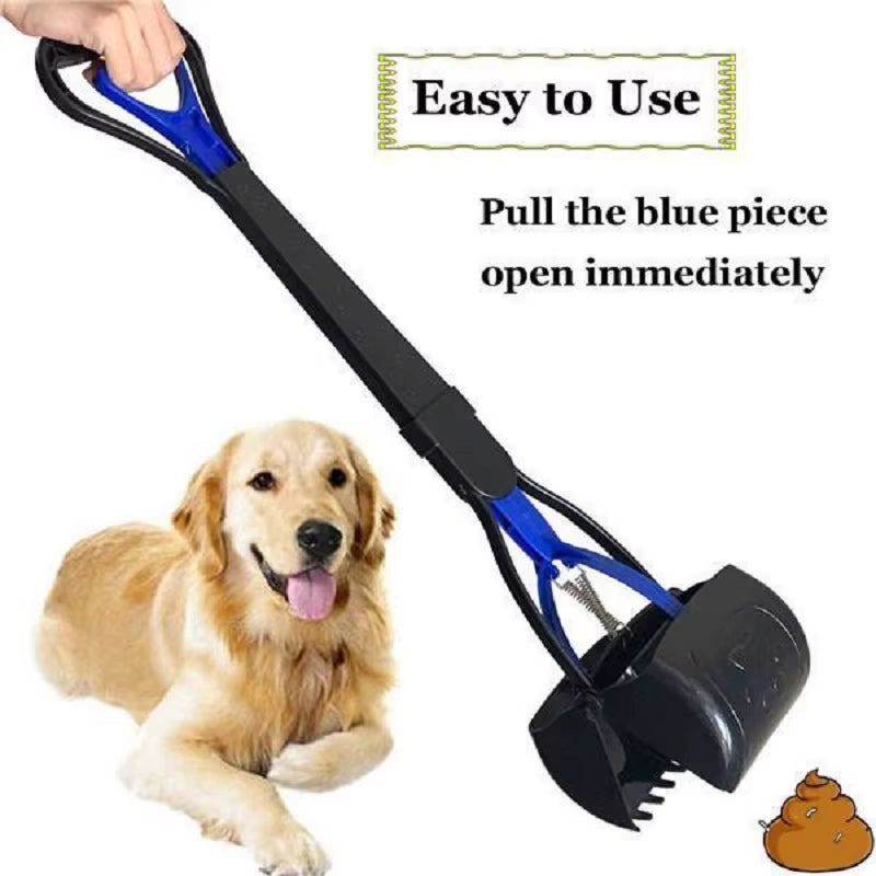 Pooper Scooper for Dog Jaw Clamp Heavy Duty Long Handle Poop Scooper for Dog Puppy Cat Waste Picker Pet Cleaning Shovel Tools